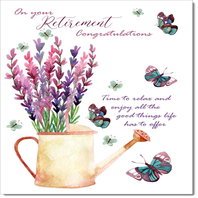 Retirement Card Lavender blooms