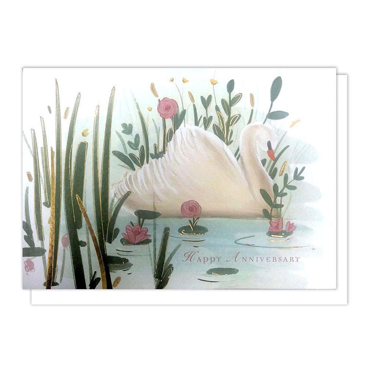 Swan Anniversary Card