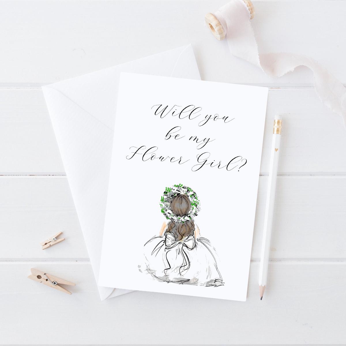 The Flower Girl Card