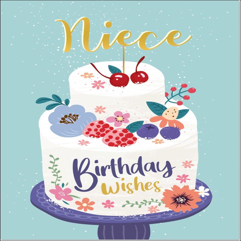 Niece Birthday Card Birthday Cake Topper
