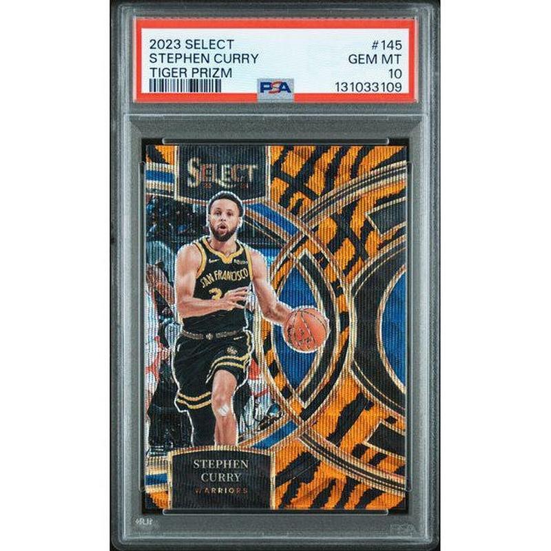 Stephen Curry 2023 Select Tiger Prizm #145  PSA 10