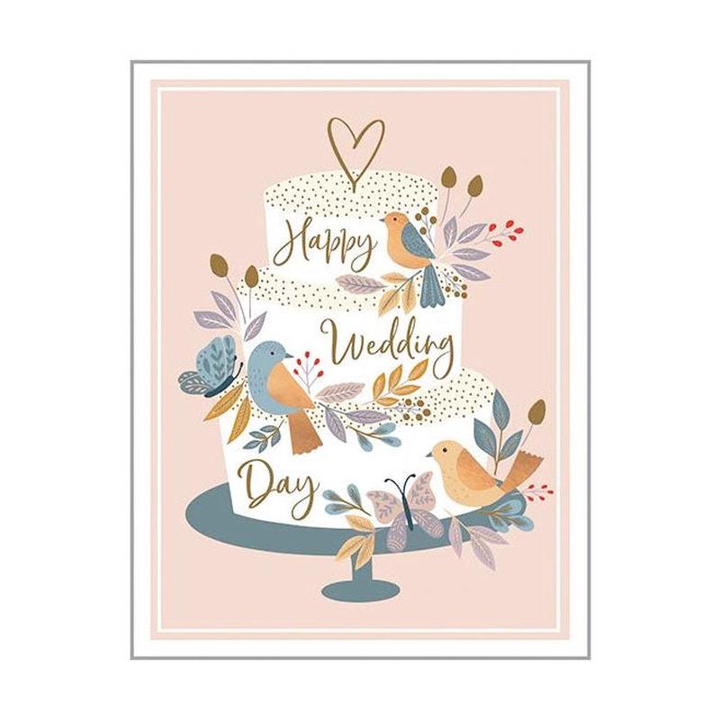 Wedding Cake and Birds Card