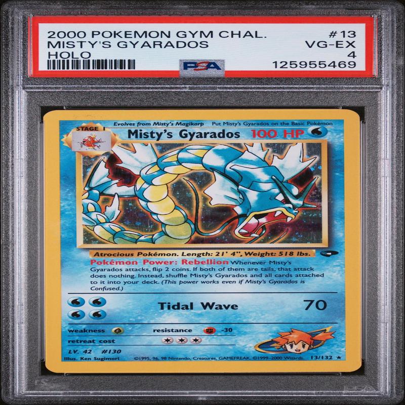 2000 Pokemon Gym Challenge Holo Misty's Gyarados #13 PSA 4
