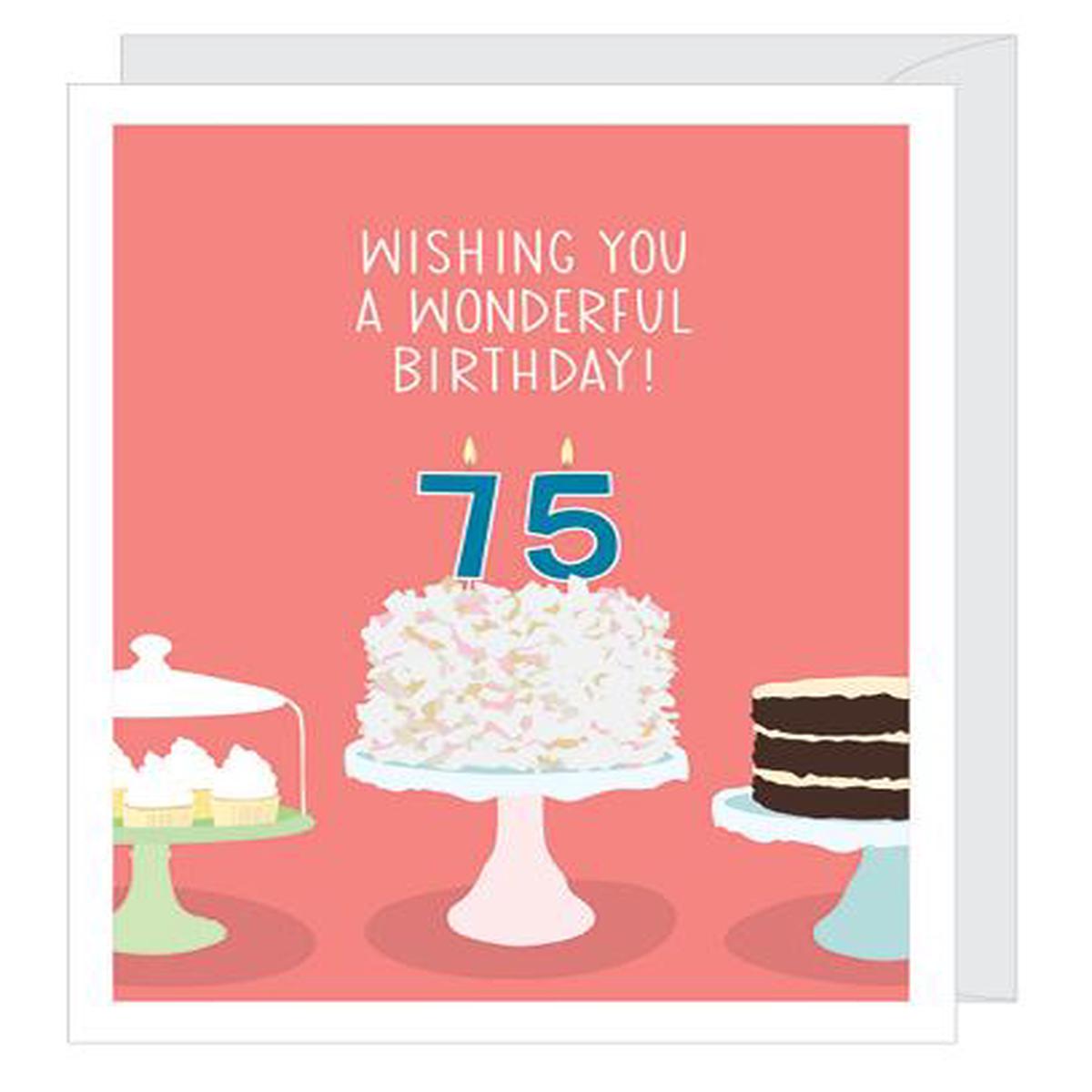 Number 75 Birthday Card