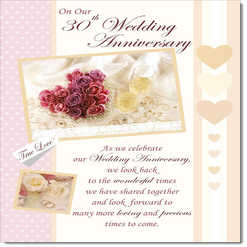 Our Pearl 30th Wedding Anniversary Card Pearl Hearts