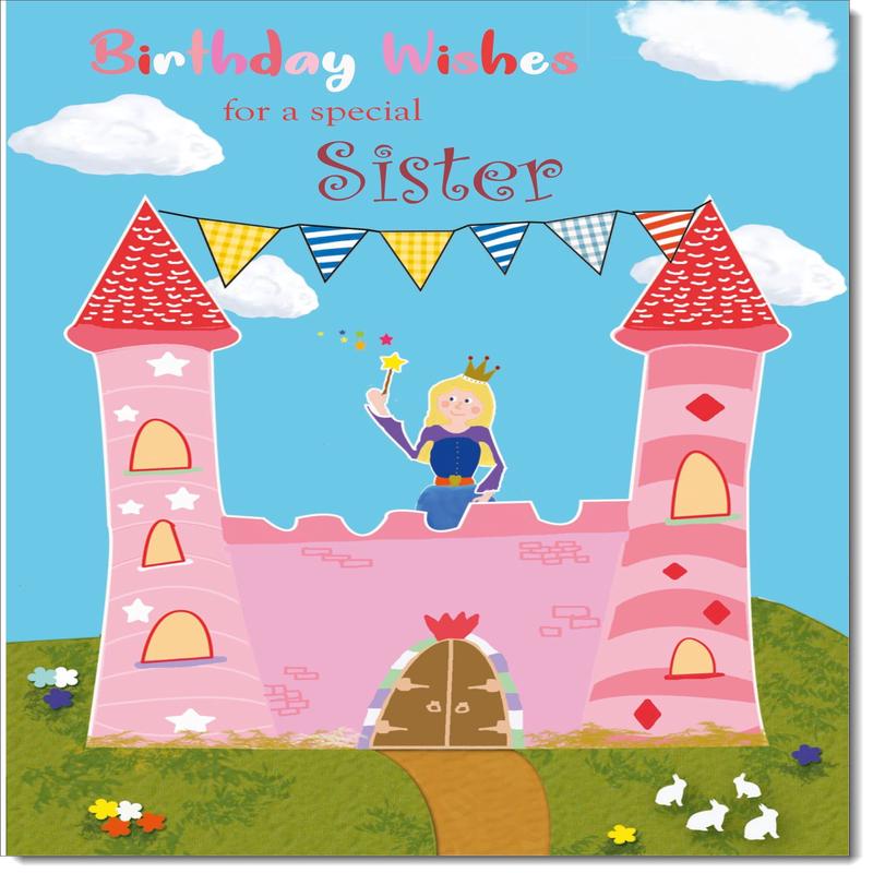 Sister Birthday Card Princess