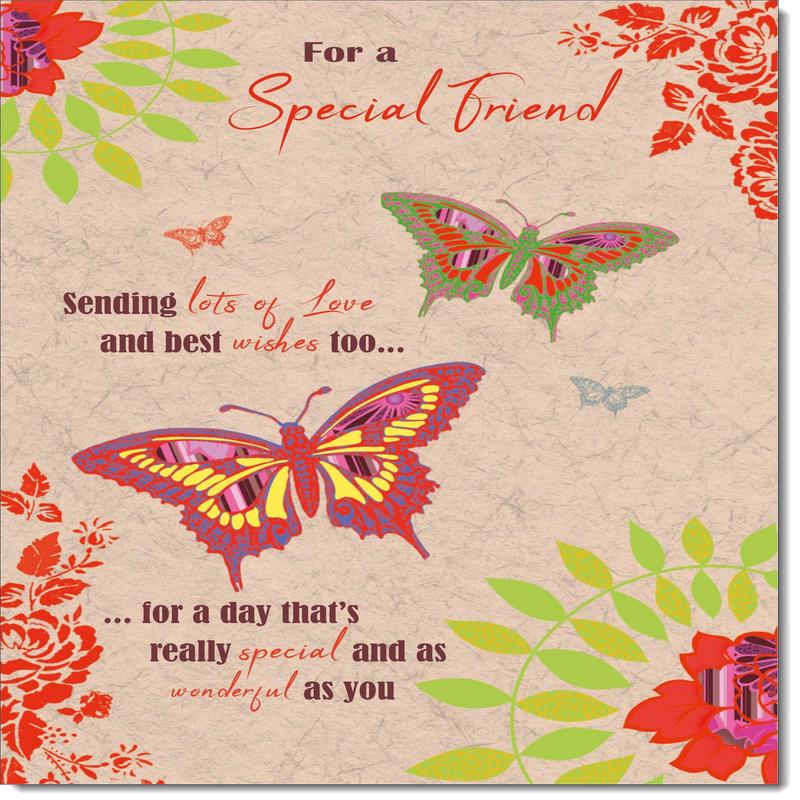 Special Friend Birthday Card Butterfly