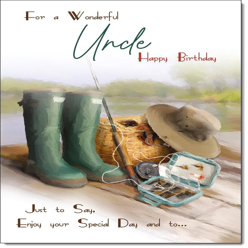 Uncle Birthday Card Fishing