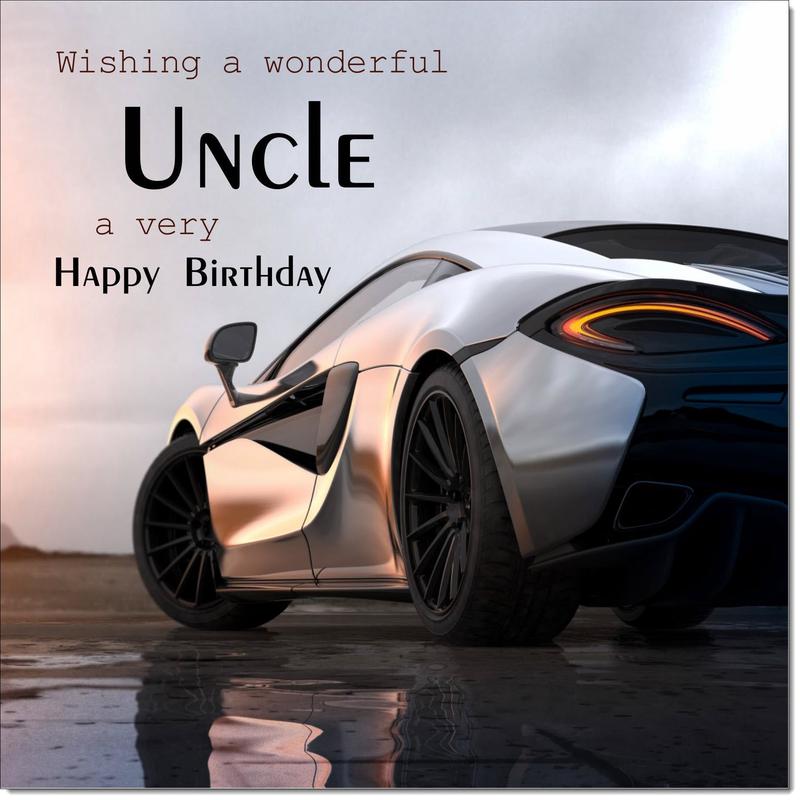 Uncle Birthday Card McLaren Supercar
