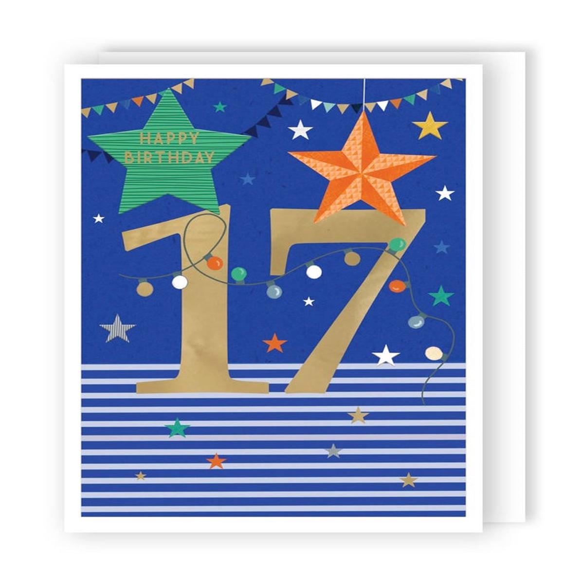 17th - Stars & Bunting Birthday card