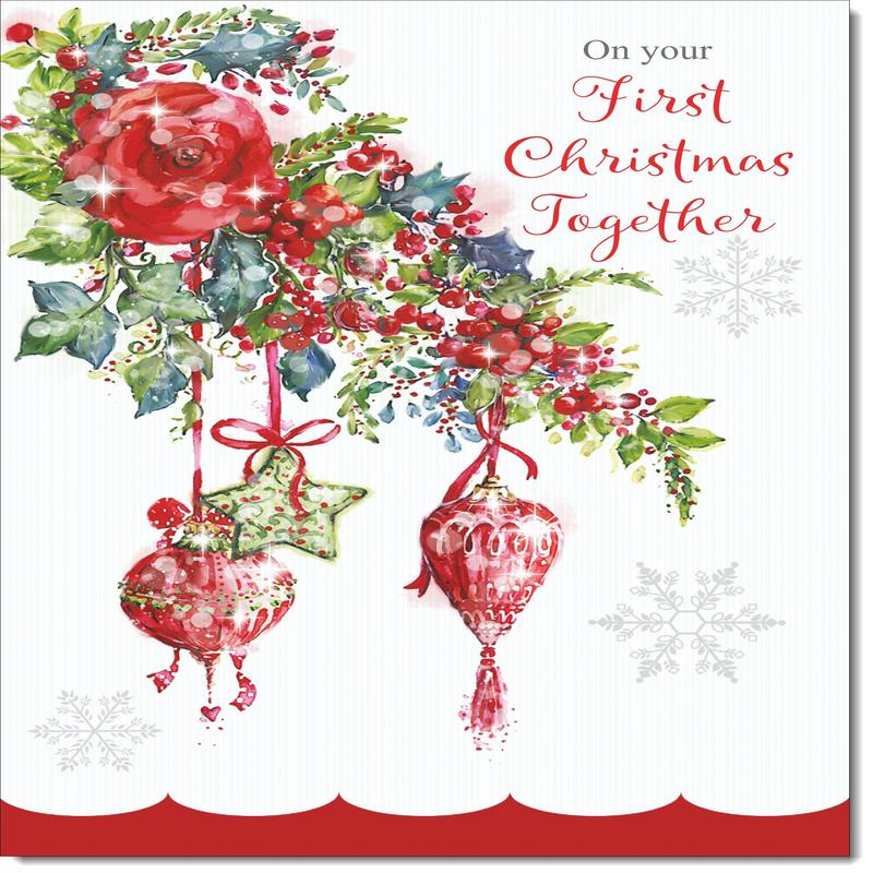1st Together Christmas Card Christmas Tree Decorations