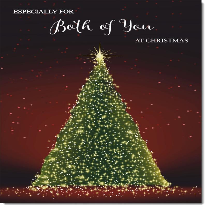 To Both of You Christmas Card Green Christmas Tree