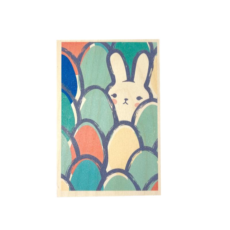 Wooden postcard - Happy Easter 3