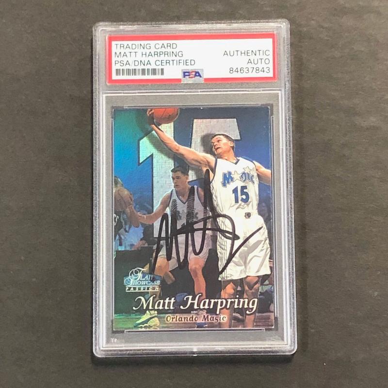 1998-99 Flair Showcase #275 Matt Harpring Signed Card AUTO PSA Slabbed Georgia T