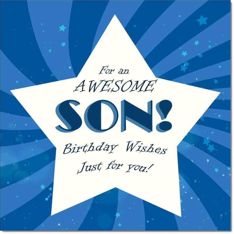 Son Birthday Card Star