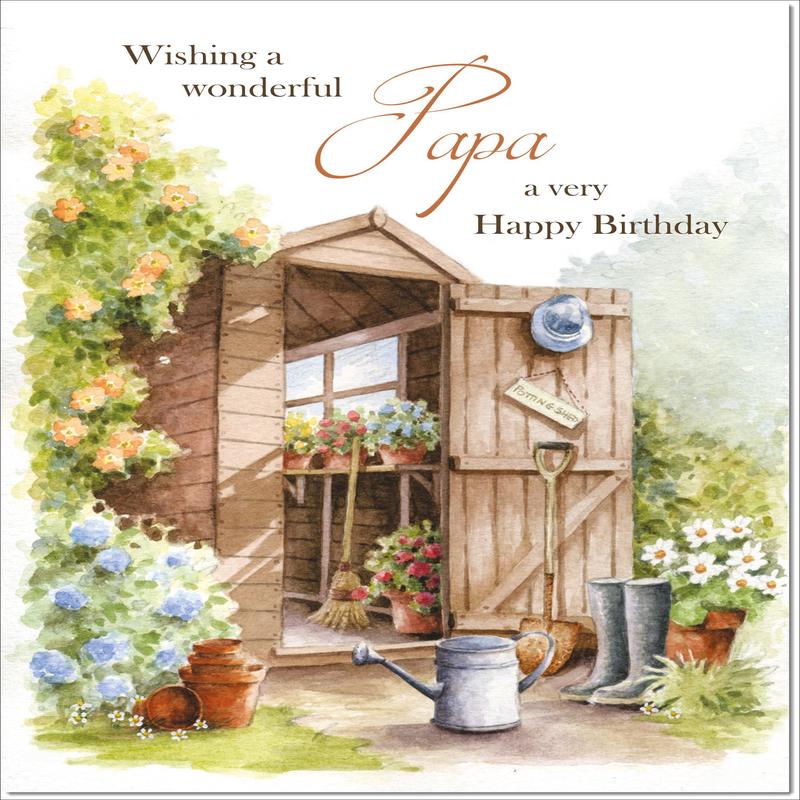 Papa Birthday Card Garden Shed