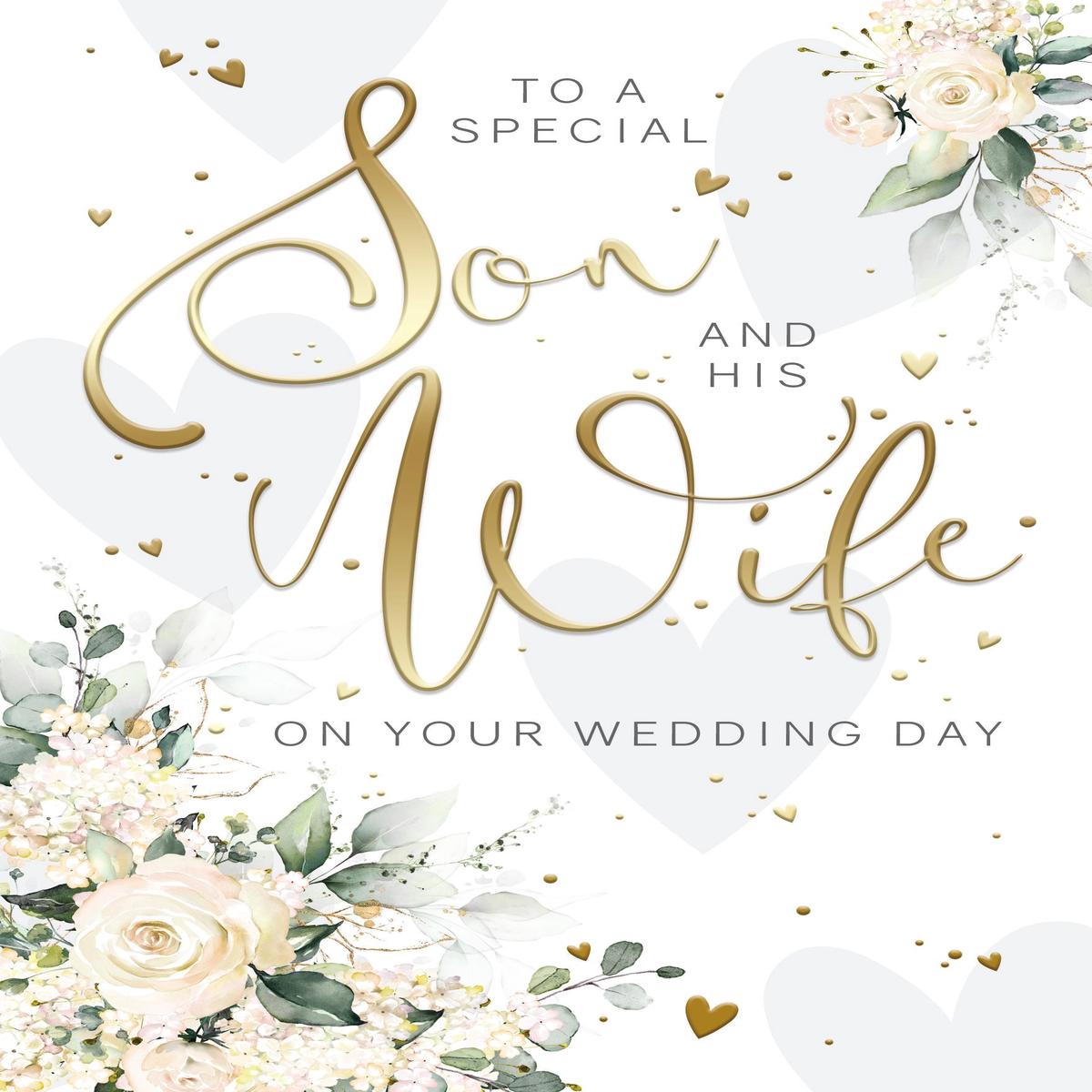 Son and Wife Wedding Day Greeting Card*