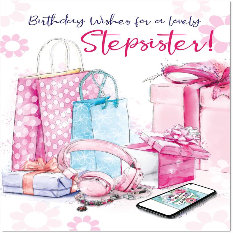 Stepsister Birthday Card Present Pile