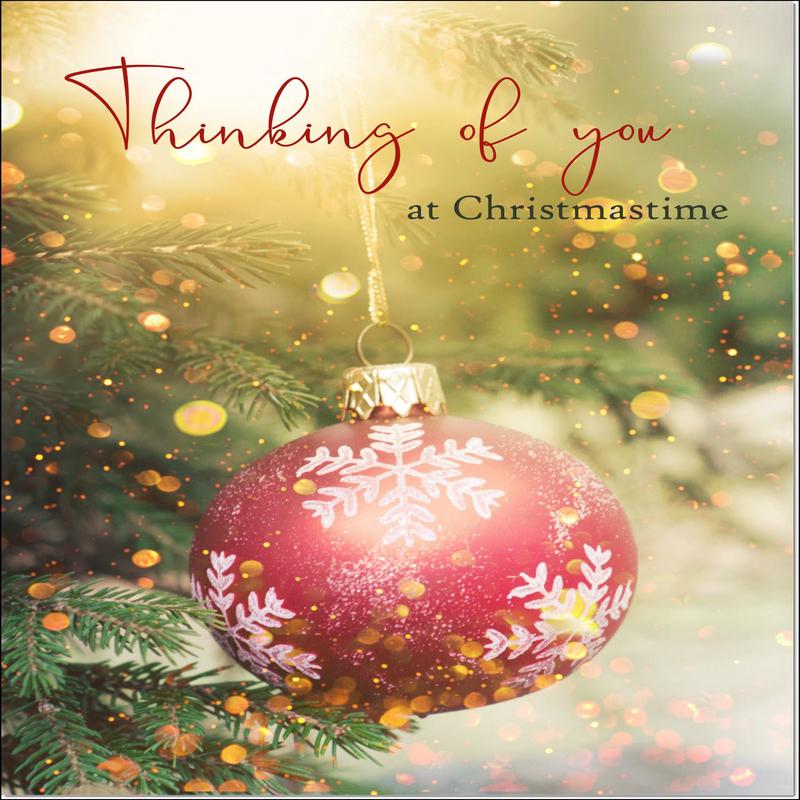 Thinking Of You Christmas Card Christmas Tree Bauble