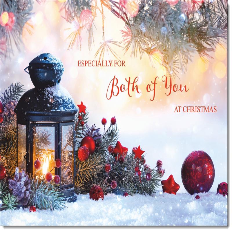 To Both of You Christmas Card Festive Lamp