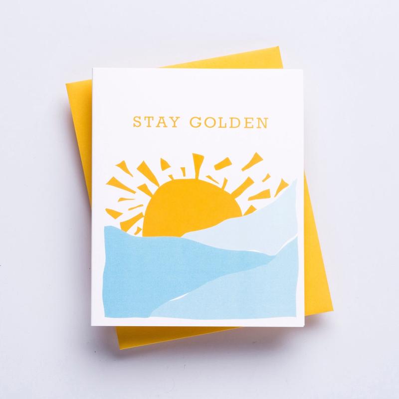Stay Golden Sun Card