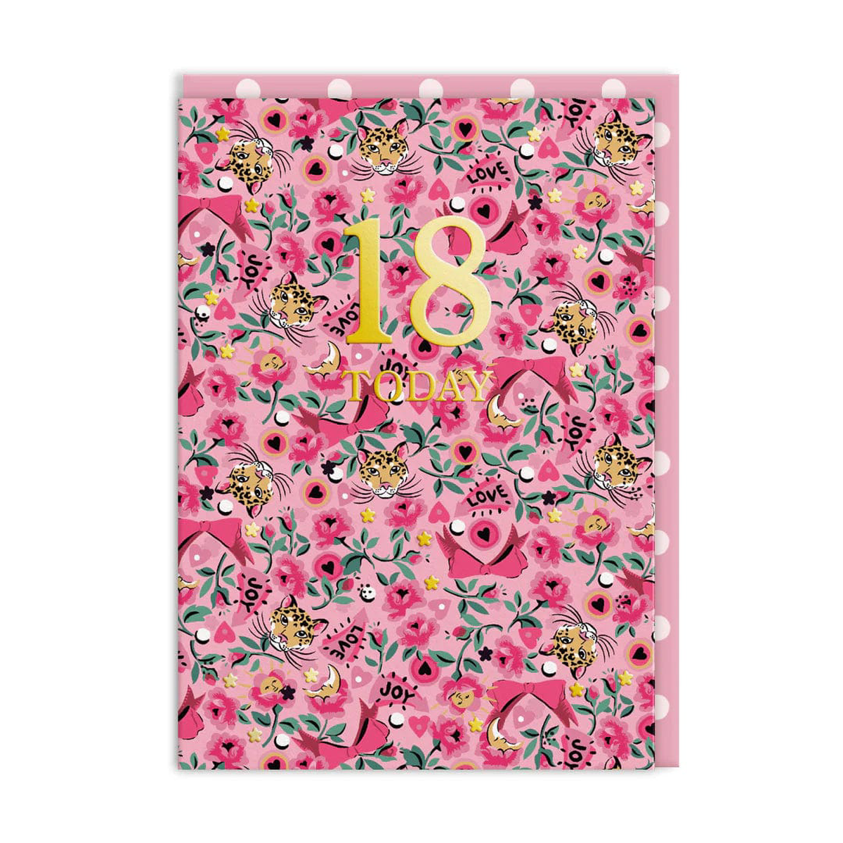 18 Tiger Ditsy Greeting Card