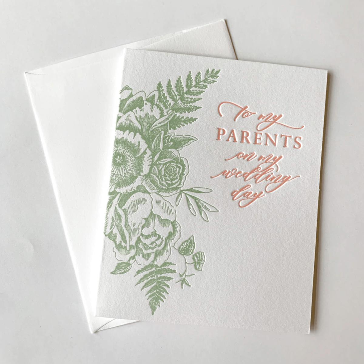 To My Parents on My Wedding Day Card