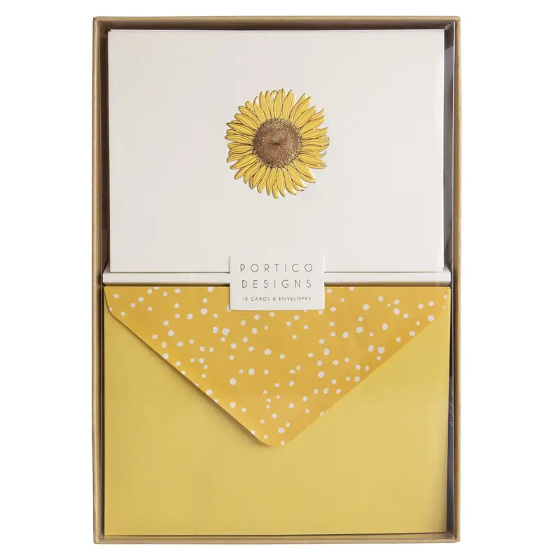 Sunflower Notecards Pack Of 10