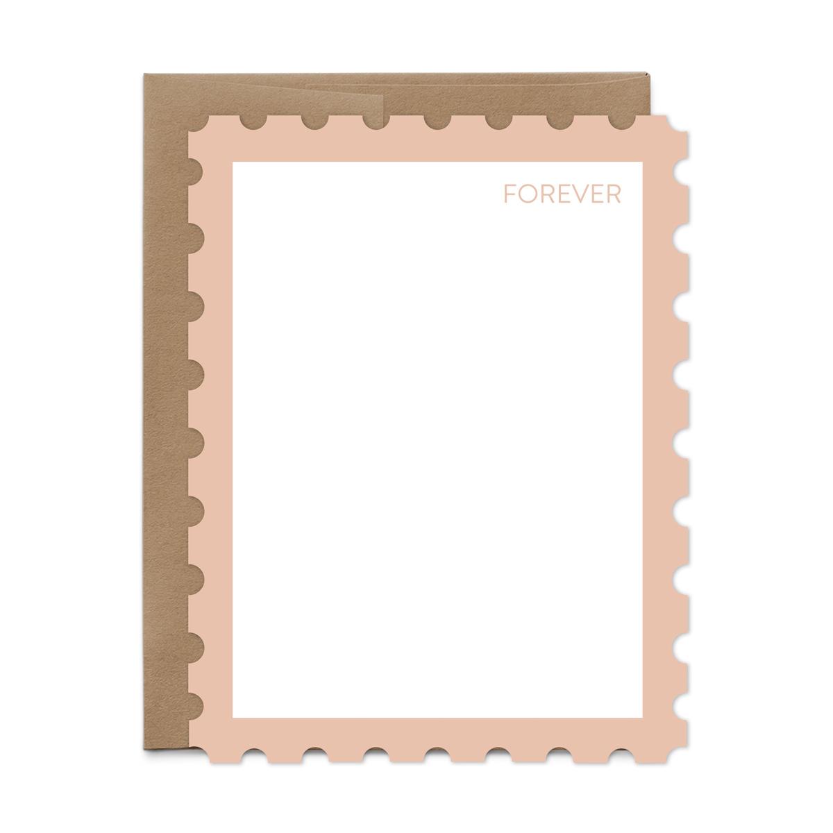 Pink Stamp Flat Notecard