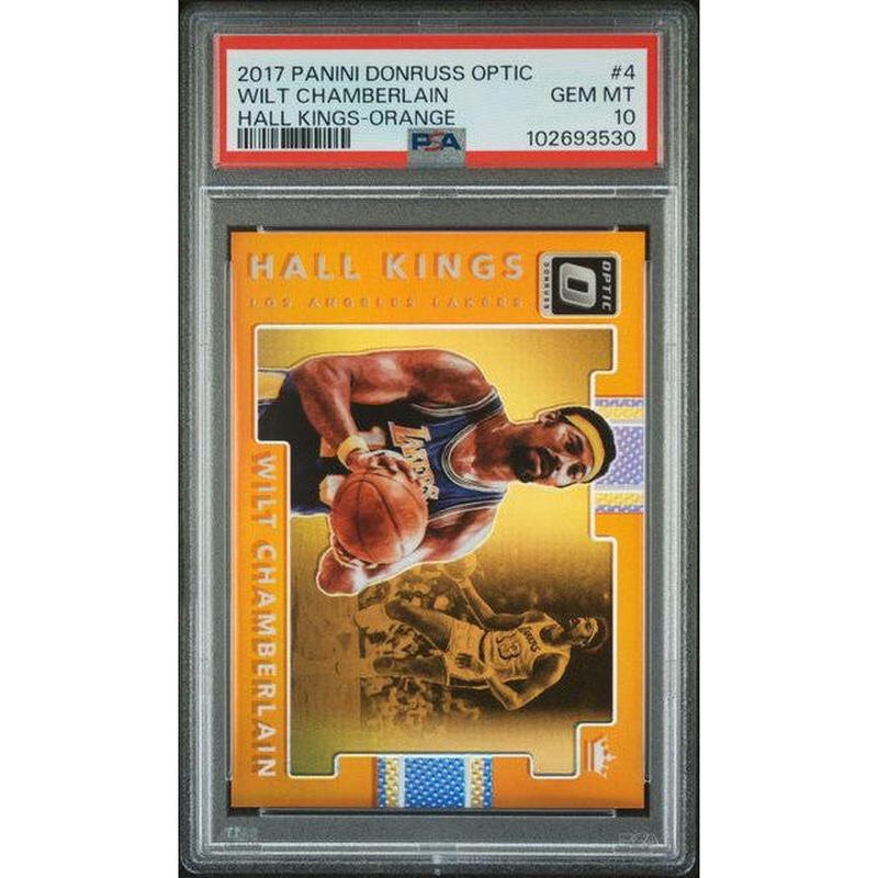 Wilt Chamberlain  2017 Donruss Optic Hall Kings Orange #4  PSA 10 Gem Mint