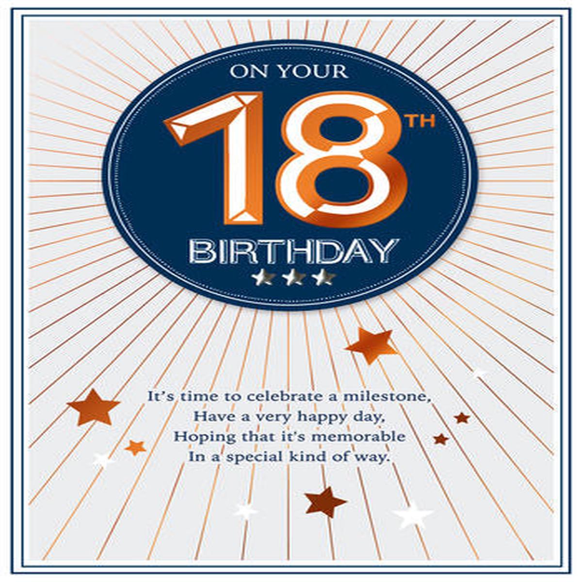 18th Male - 18 Birthday Card*