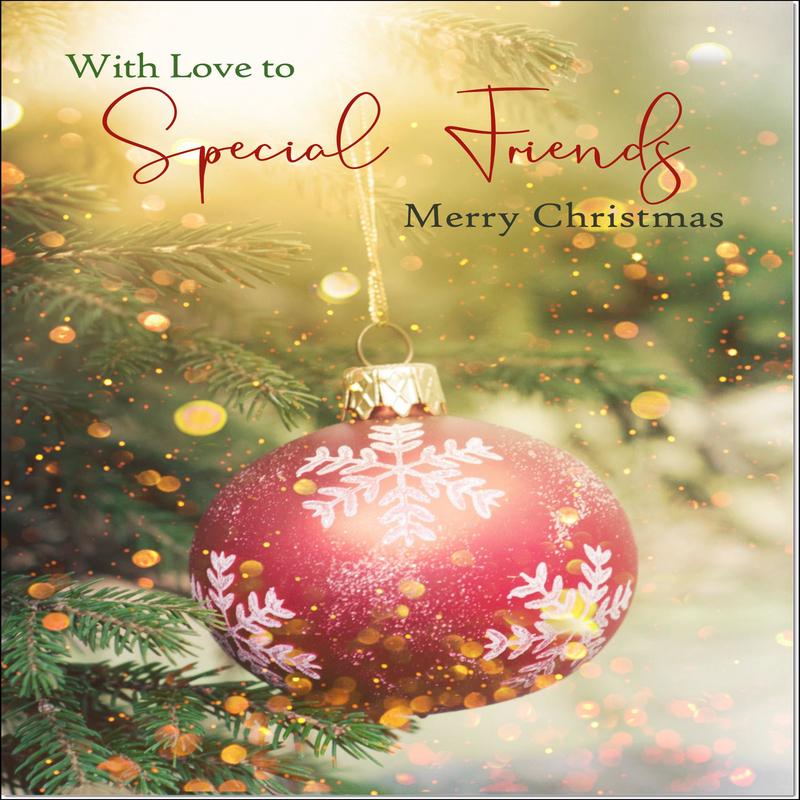 Special Friends Christmas Card Christmas Tree Bauble