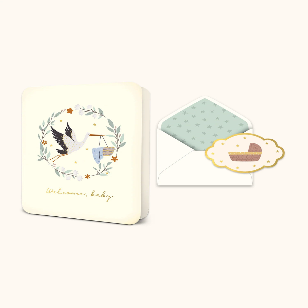 Studio Oh! Baby Card - Welcome Baby Stork*