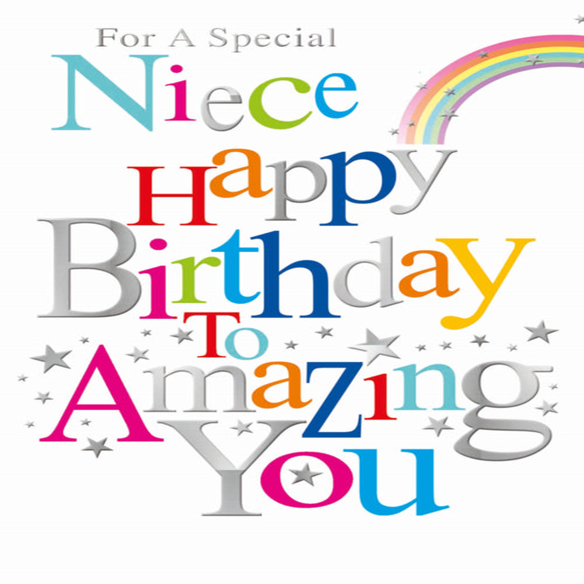 WORDPLAY NIECE BIRTHDAY CODE 50 GREETING CARD *