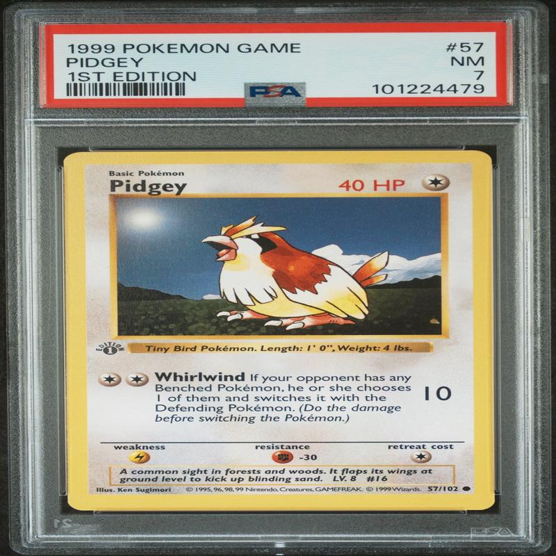 1999 Pokmon Game Pidgey #57 1st Edition PSA 7