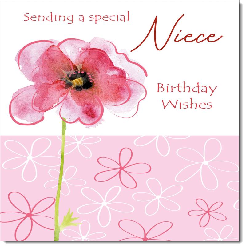 Niece Birthday Card Poppy