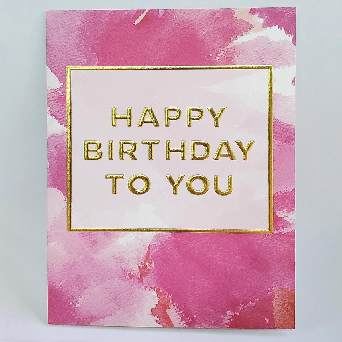 Pink Paint Birthday Card