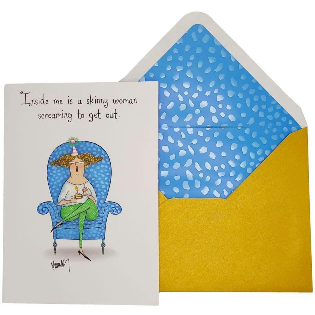 Skinny Woman Birthday Card