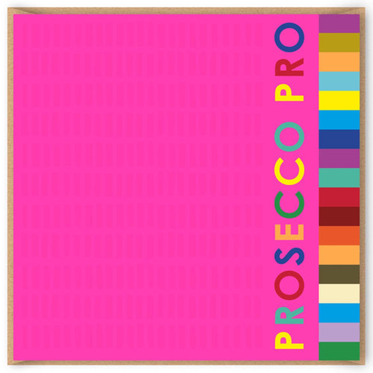 UV RAINBOW PROSECCO  BIRTHDAY CARD