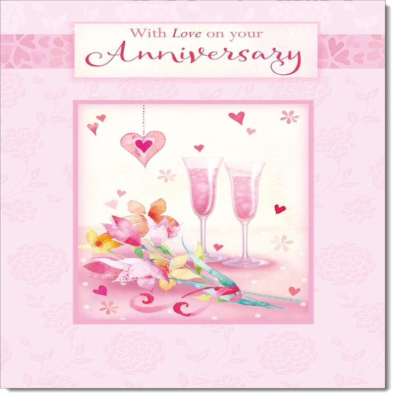 Your Wedding Anniversary Card Flower Bouquet