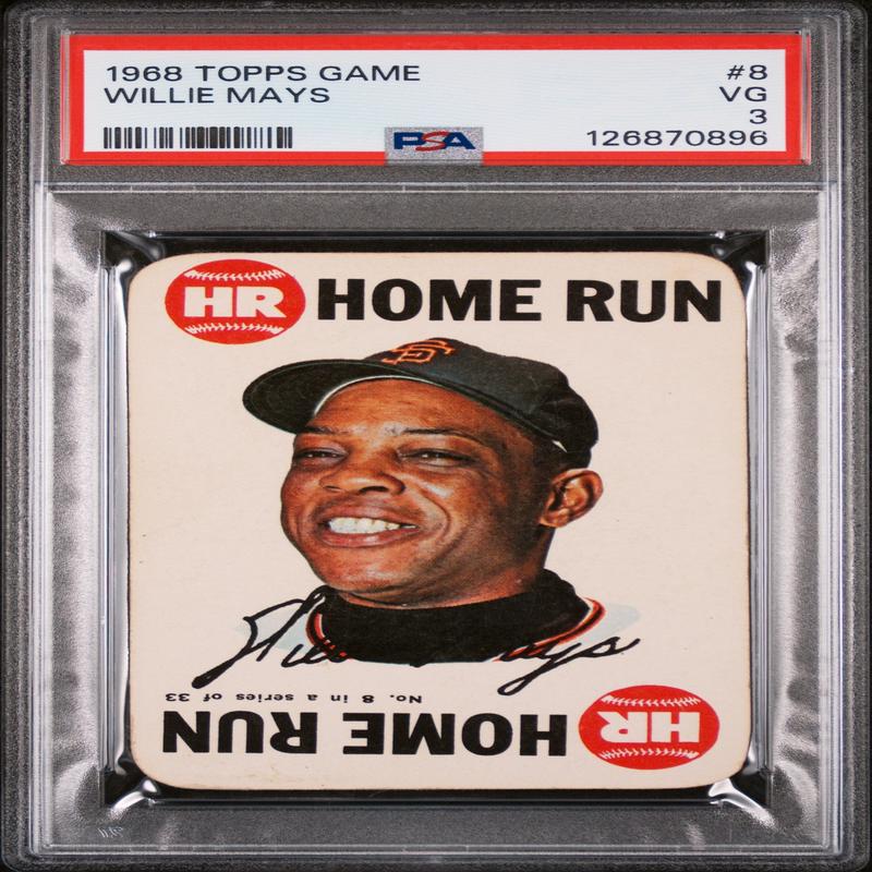 1968 Topps Game Willie Mays #8 PSA 3