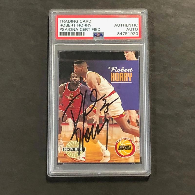 1992-93 Skybox #345 ROBERT HORRY Signed Card AUTO PSA Slabbed RC Rookie