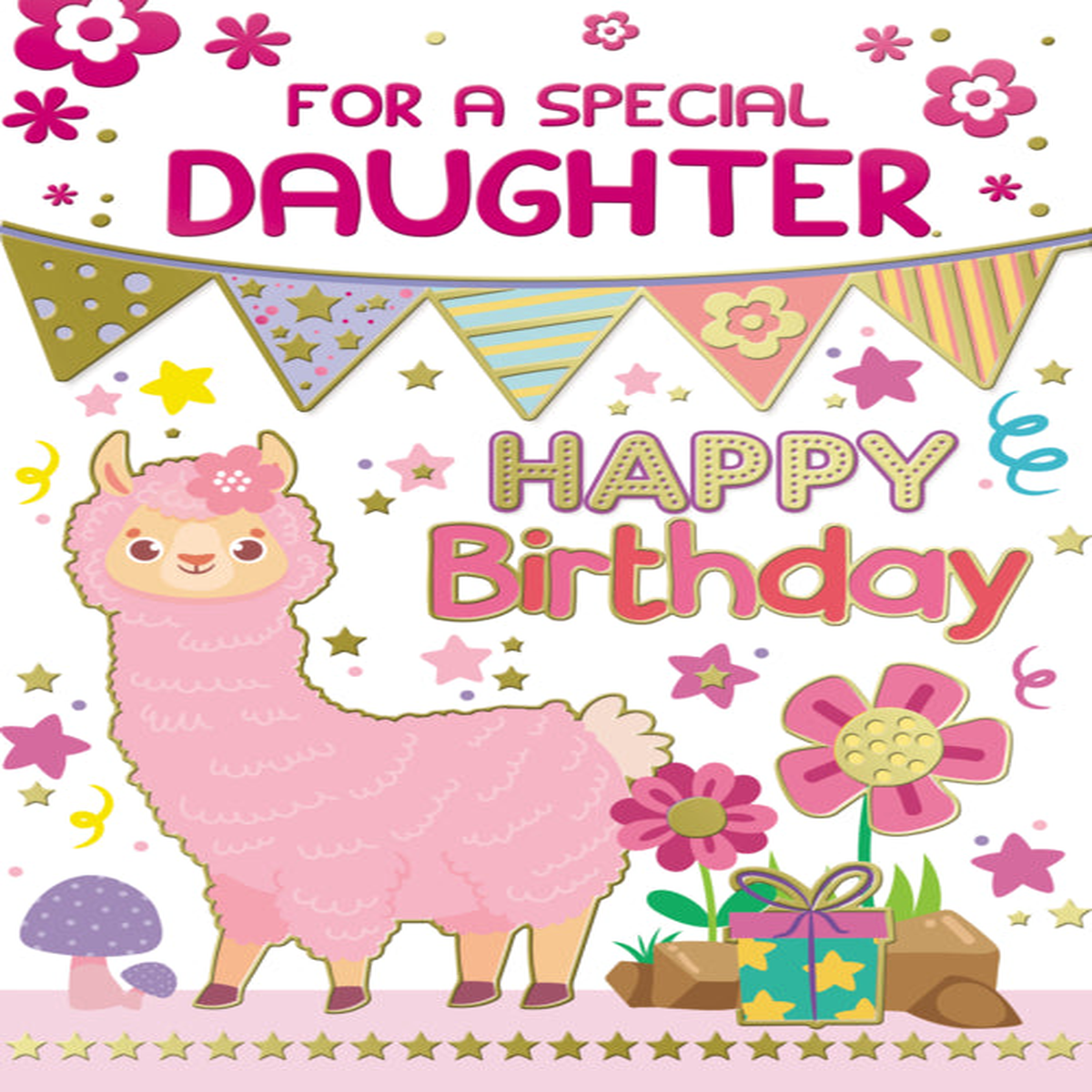 SILVERLINE DAUGHTER JUV (YOUNG) BIRTHDAY CARD **