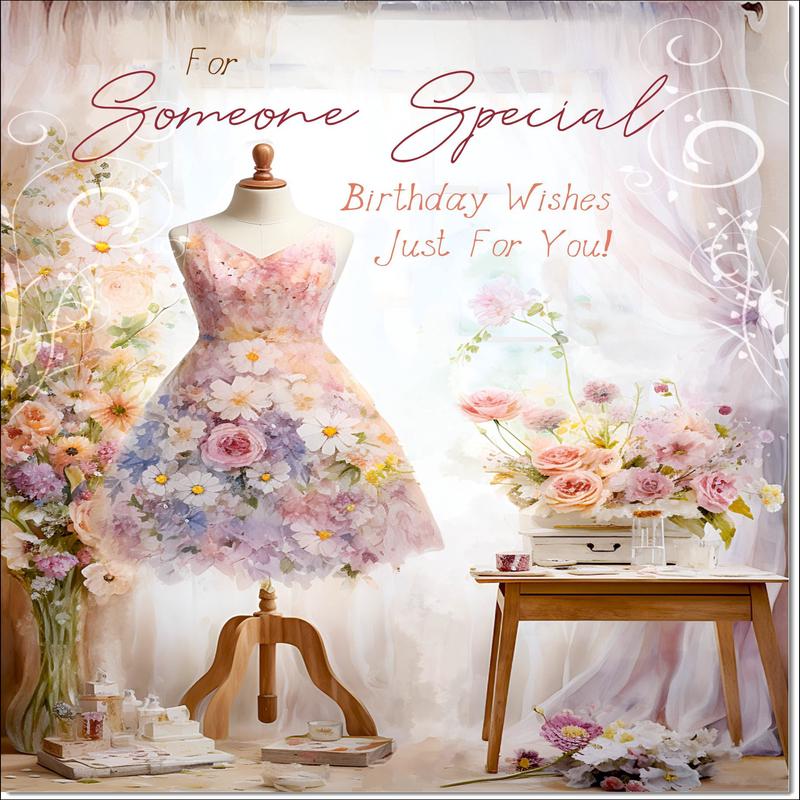 Someone Special Birthday Card for Her Dress making
